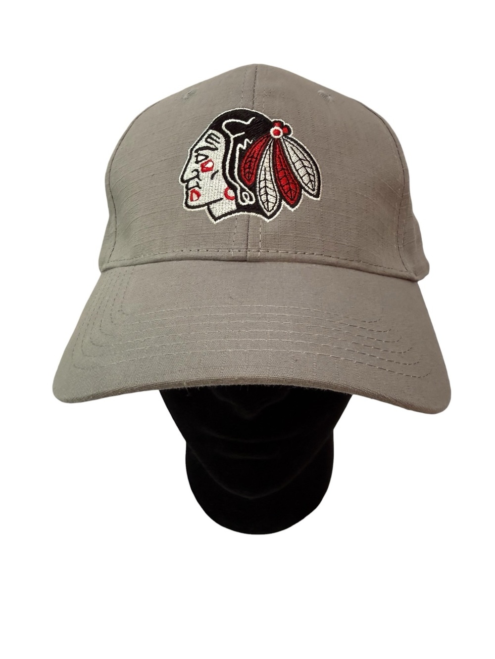 AMG Portland Winterhawks Hockey Hook & Loop Adjustable Strapback Hat Cap Gray